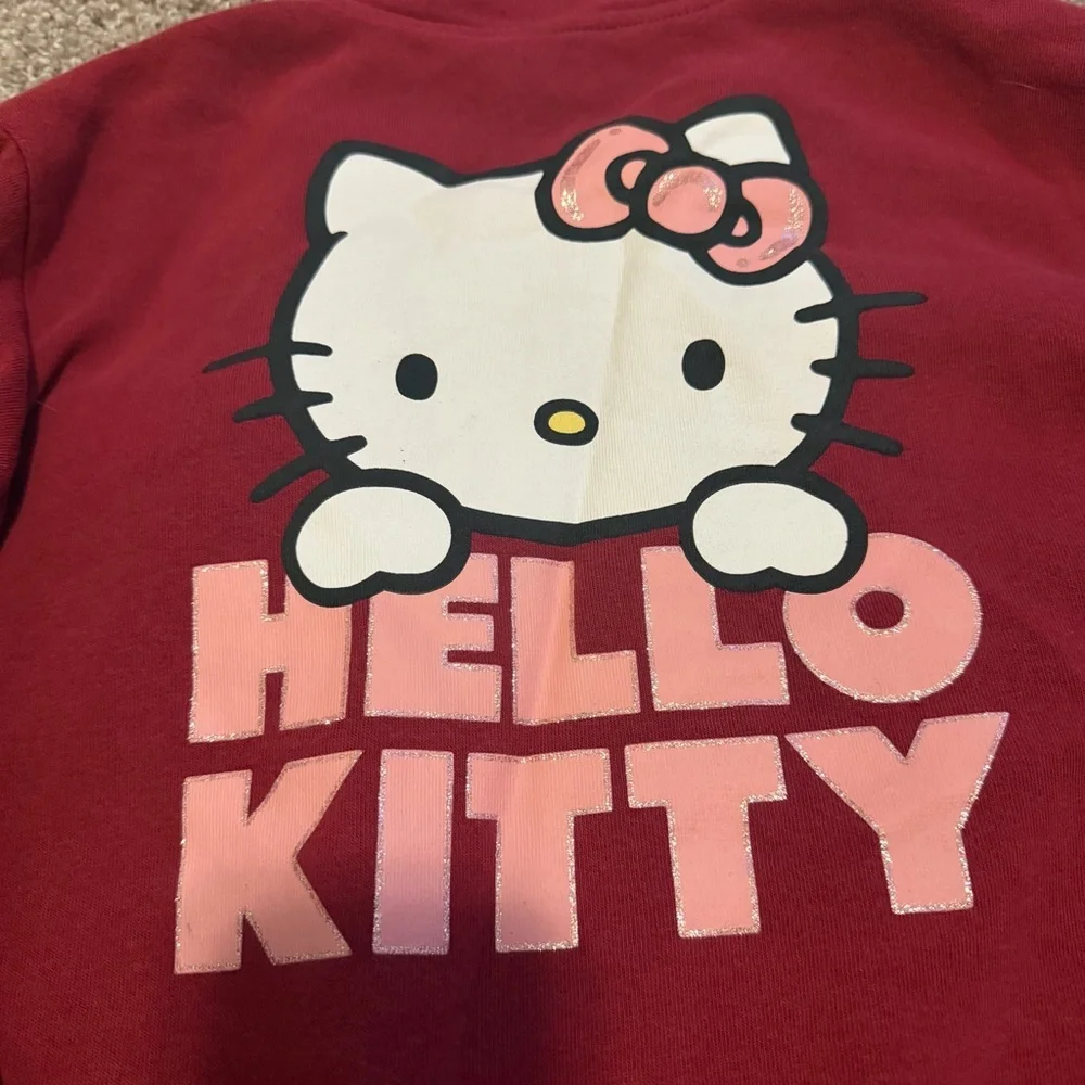 Hello Kitty girls button down fleece jackets size large with pocket